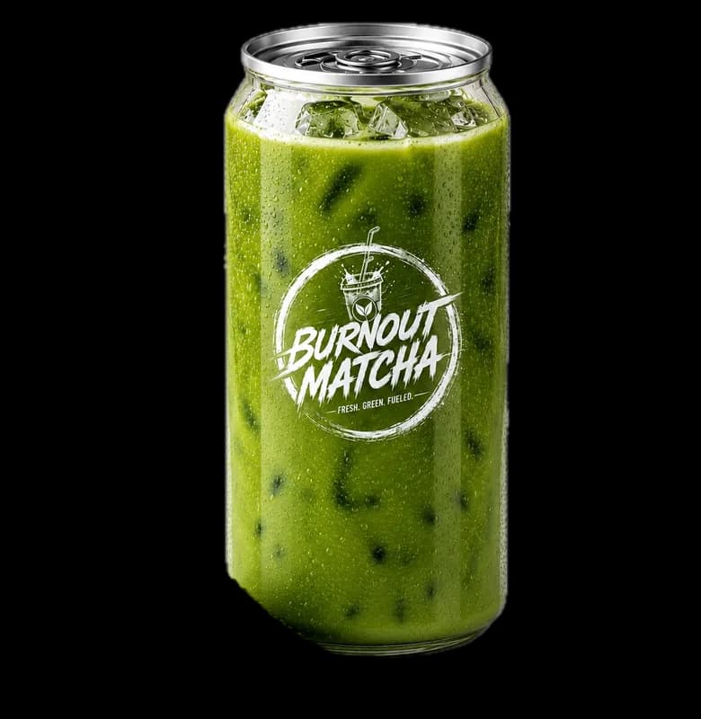 Dose Ice Matcha, durchgehend grün mit Eis